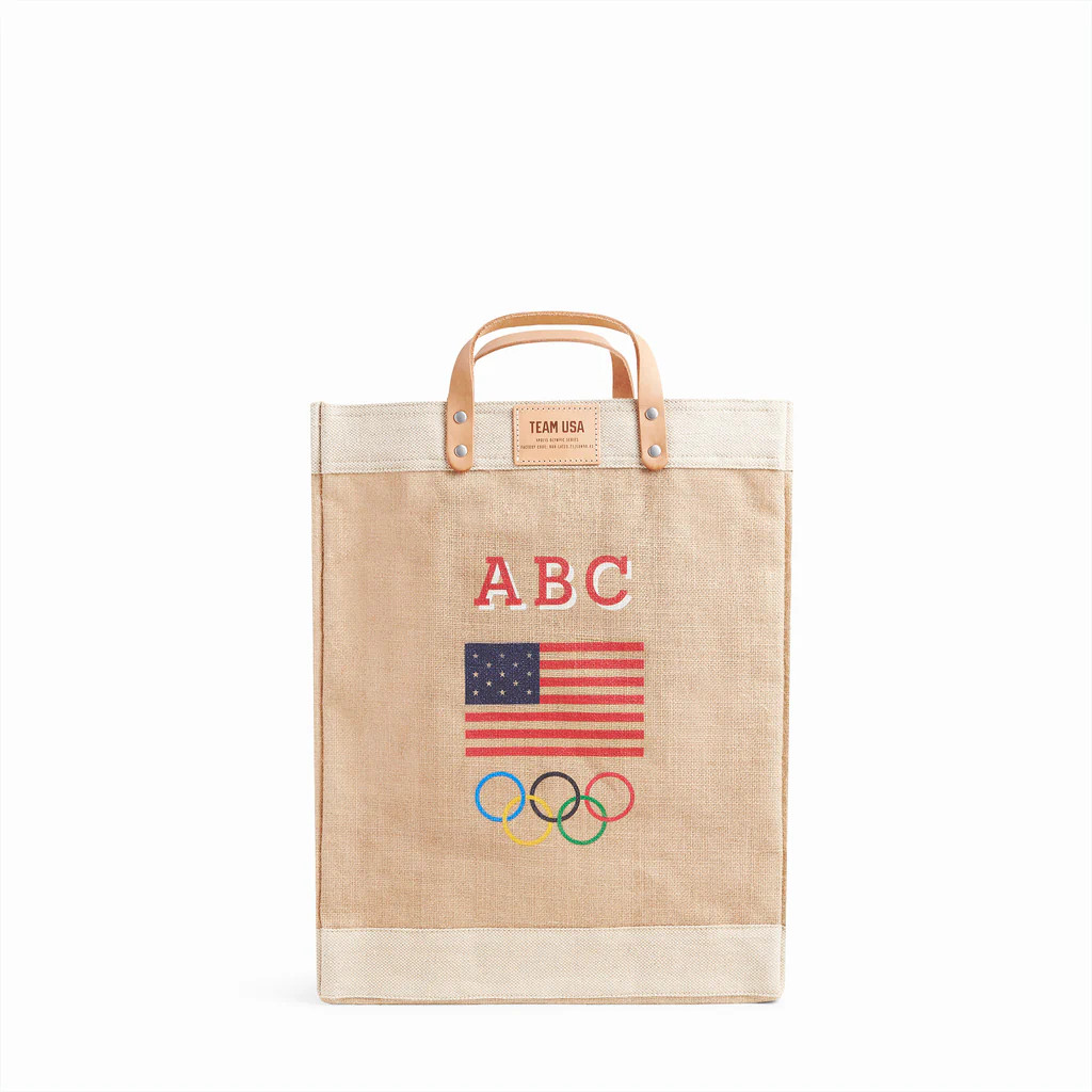 Market Bag in Natural for Team USA "Red, White, and Blue" | Apolis