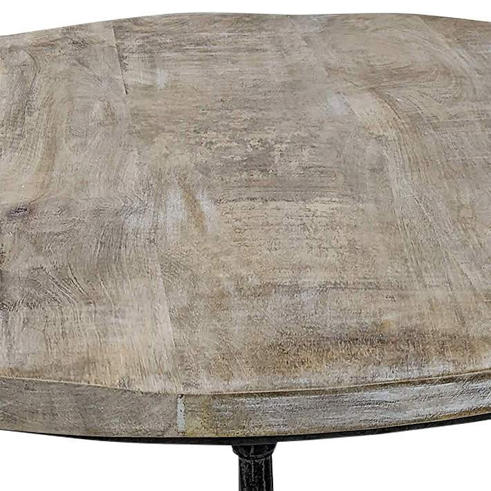 Velio 30" Wide Natural Driftwood Round Bistro Table | Lamps Plus