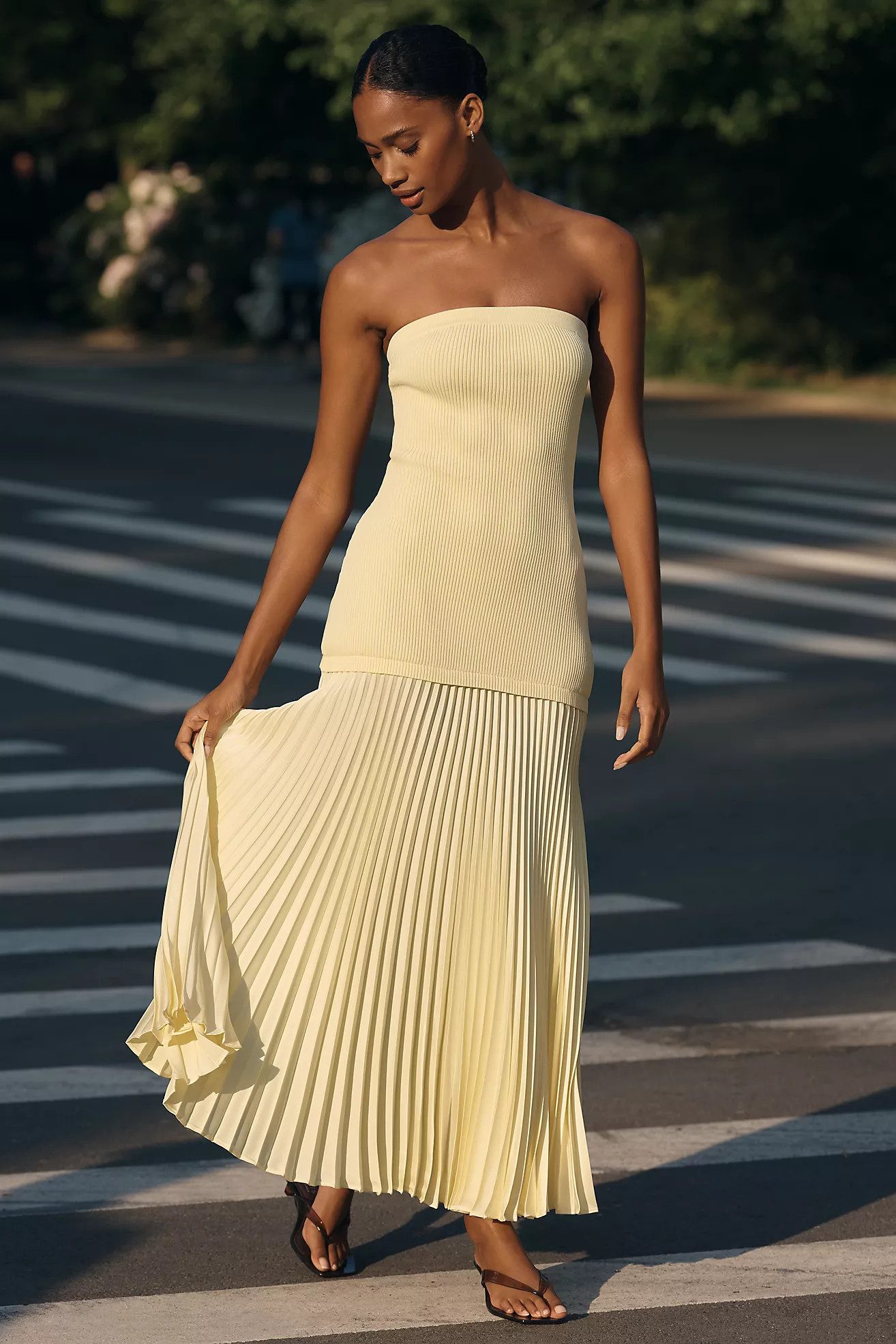 ASTR The Label Selune Strapless Maxi Dress | Anthropologie (US)
