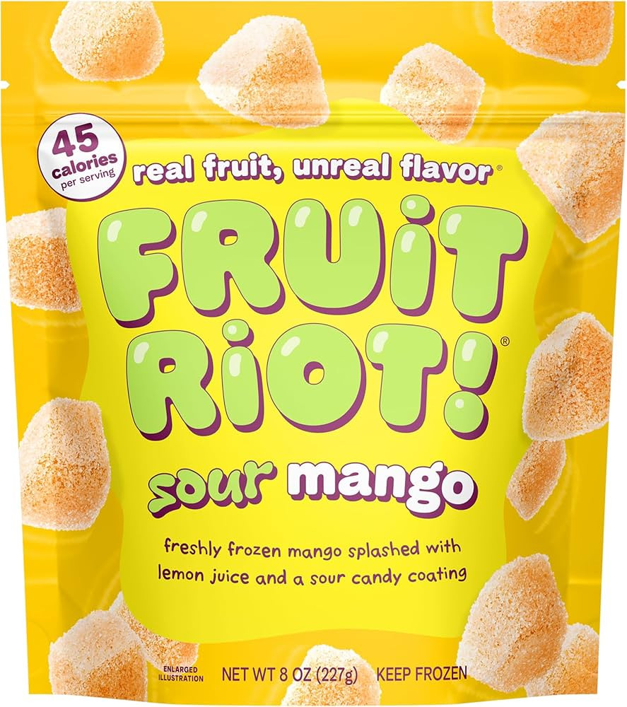 Fruit Riot Sour Candy Mango, Made with Real Fruit, 8oz, Gluten-Free | Amazon (US)