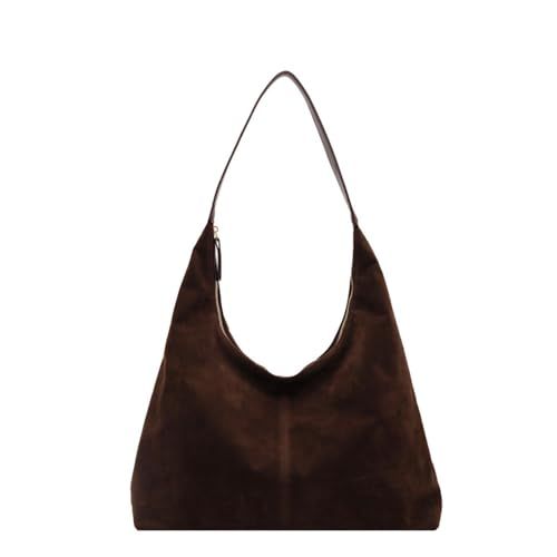 brown suede bag,suede purse,Brown Purses Suede, suede handbag,Suede Shoulder Bag,Large Brown Tote Handbag (coffee) | Amazon (US)