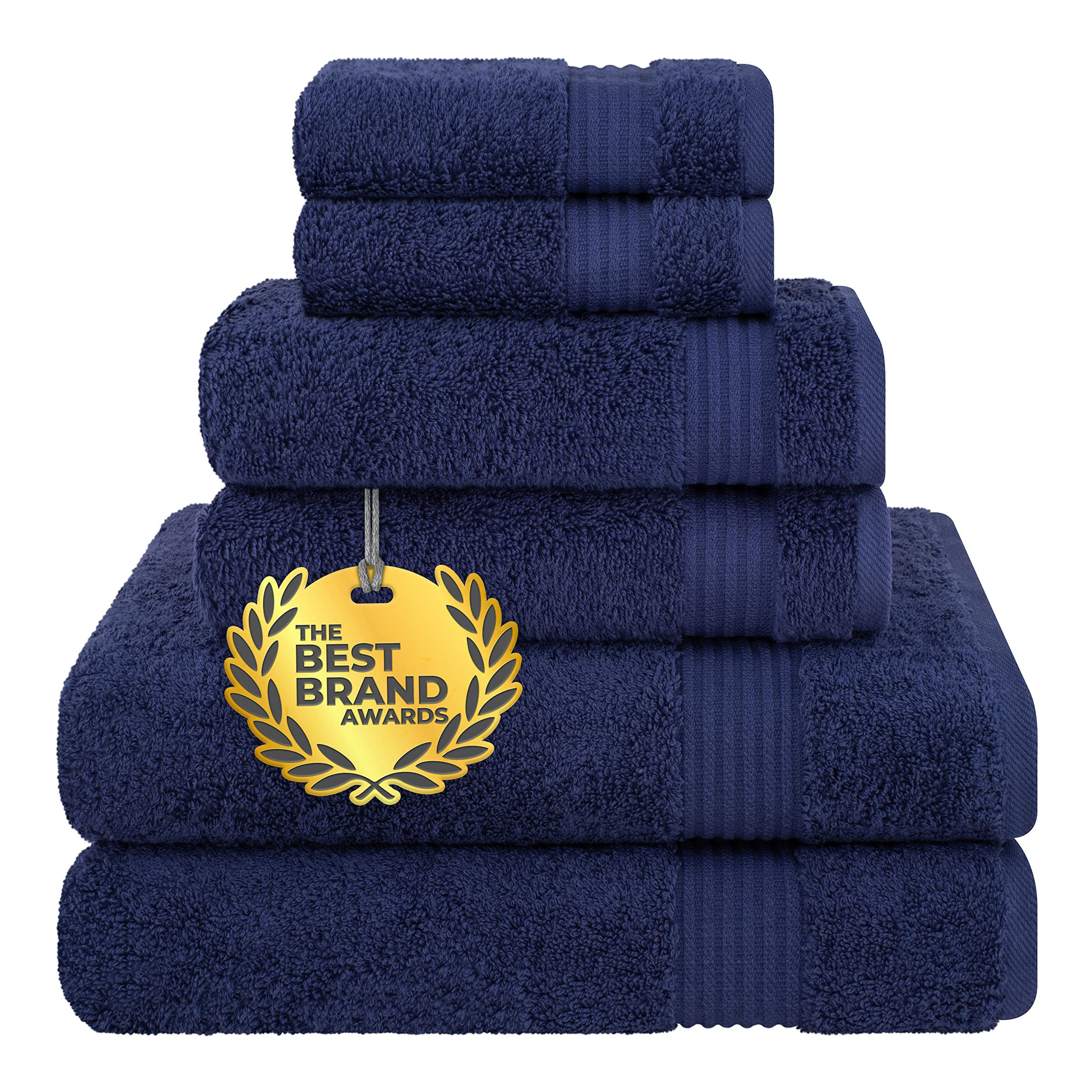 Cotton Paradise 6 Piece Towel Set 100% Cotton Soft Absorbent Turkish Towels for Bathroom 2 Bath T... | Amazon (US)
