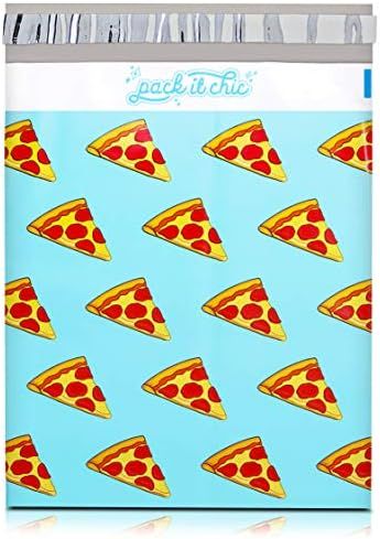 Pack It Chic - 10X13 (100 Pack) Pepperoni Pizza Poly Mailer Envelope Plastic Custom Mailing & Shi... | Amazon (US)