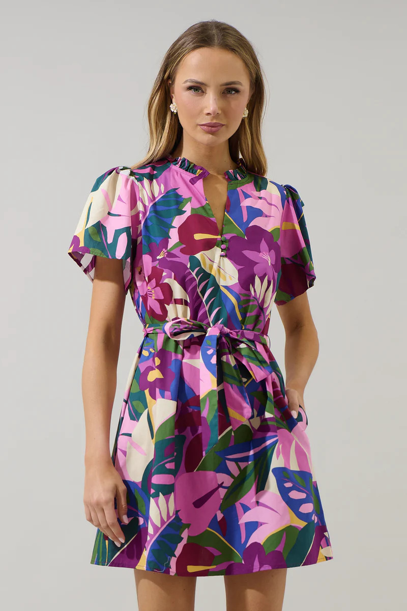 Blain Tropics Ema Shift Mini Dress | Sugarlips