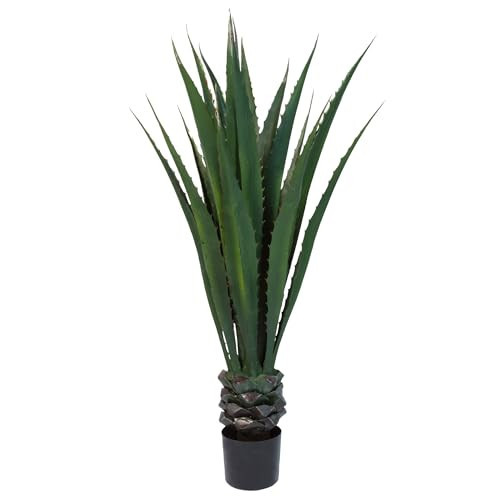 Pure Garden Giant Agave Fake Plant - 52-Inch Faux Succulent with Pot - Modern Artificial Trees for Home Decor Indoor and Outdoor Blend Southwestern Style | Amazon (US)