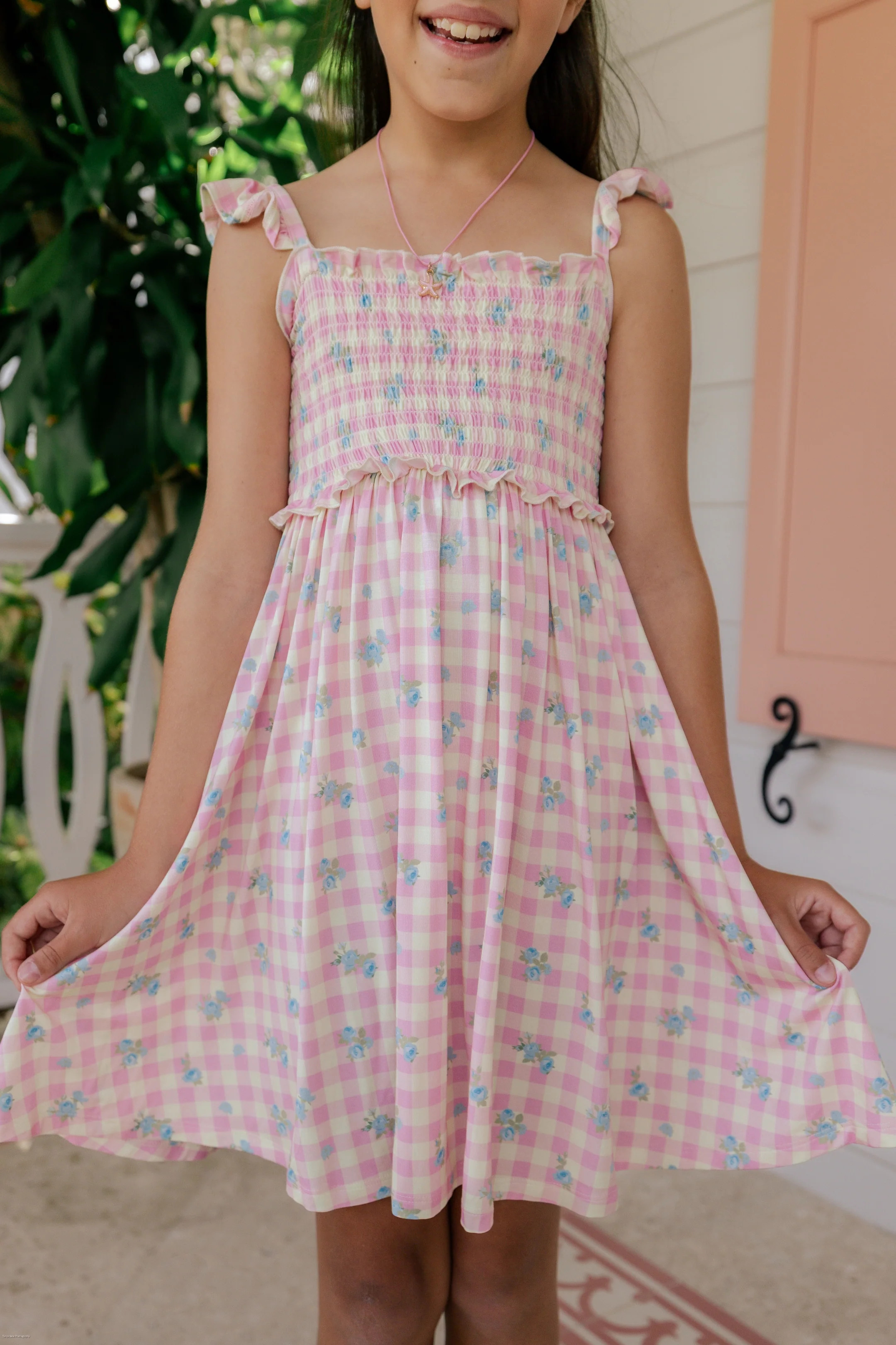 Indie Floral Smocked Twirl Dress | Girls Boutique Daywear | In My Jammers | In My Jammers