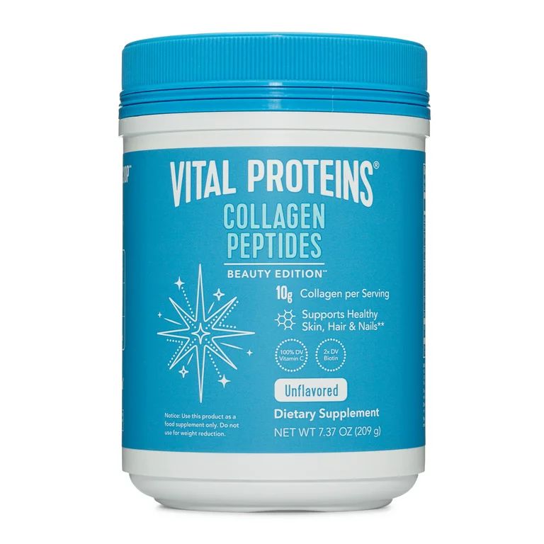 Vital Proteins Collagen Peptides + Beauty Supplement Powder, 7.37 oz | Walmart (US)