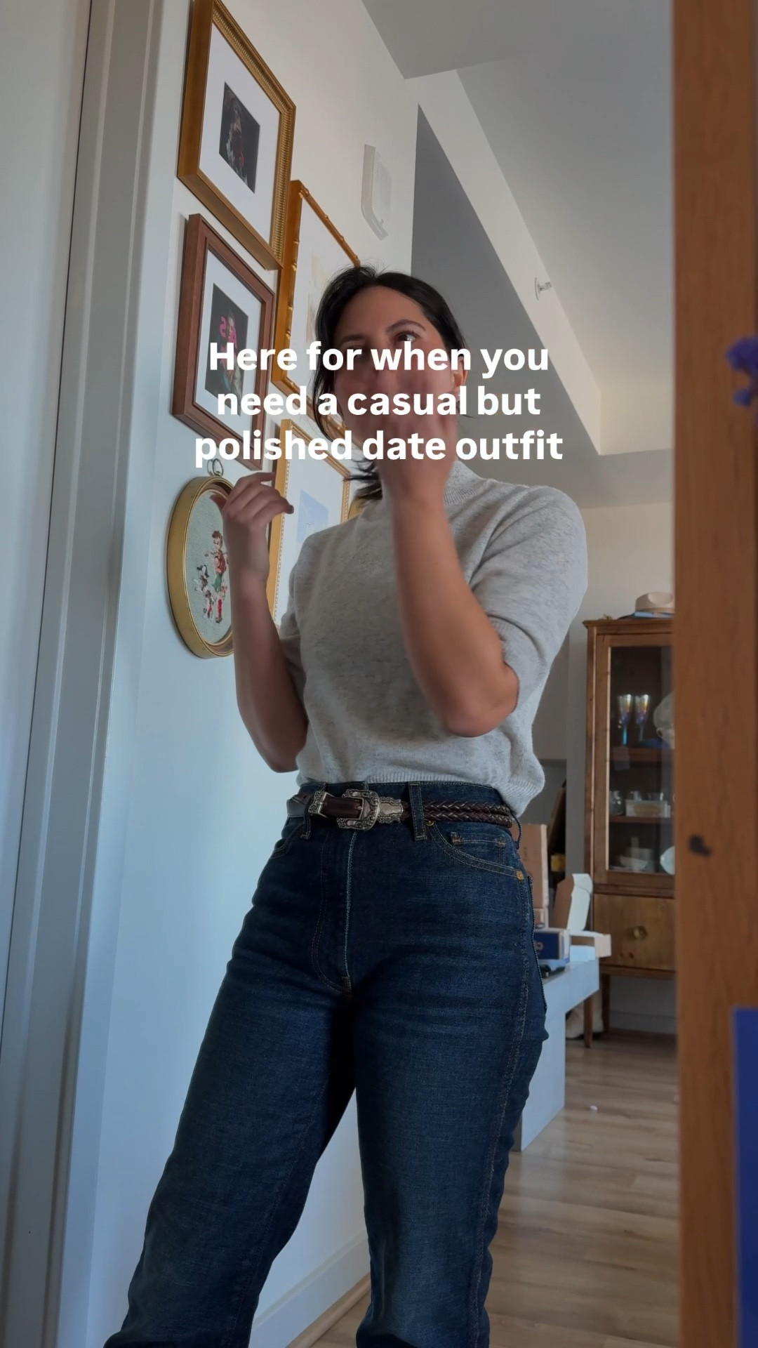 Winter date outfits, casual date outfit, khaite jeans petite, favorite daughter sweater, Chanel slingbacks, western belt 

#LTKgrwm #LTKPetite #LTKootd