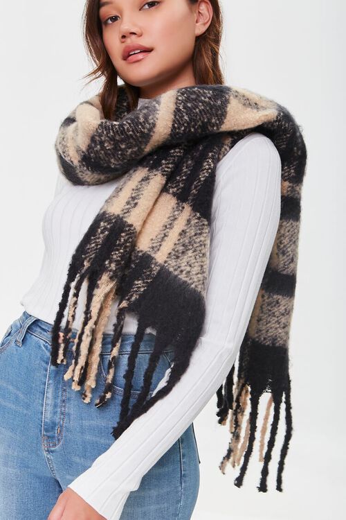 Plaid Fringe Oblong Scarf | Forever 21 (US)