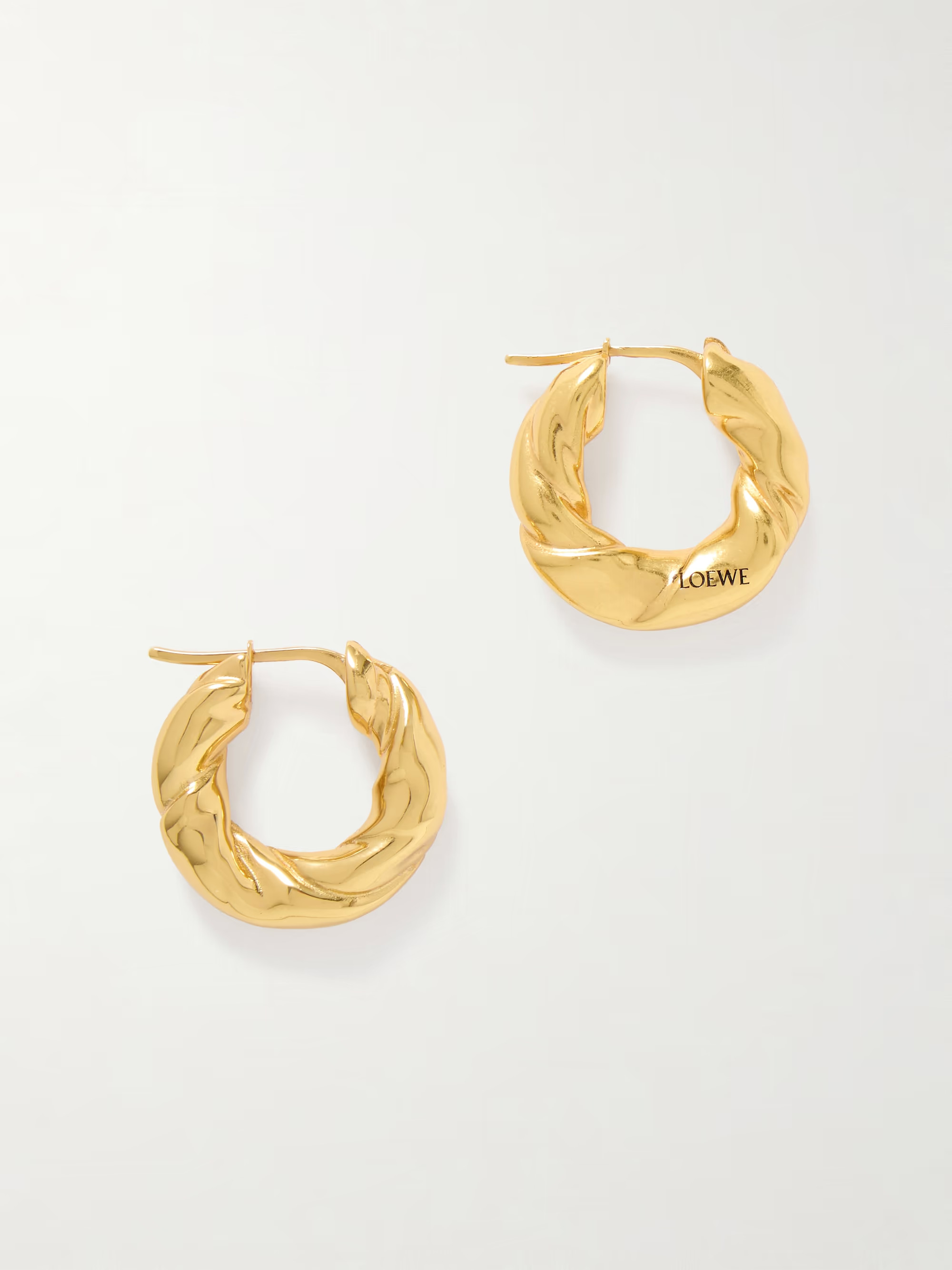 Nappa Twist small gold-plated hoop earrings | NET-A-PORTER (US)