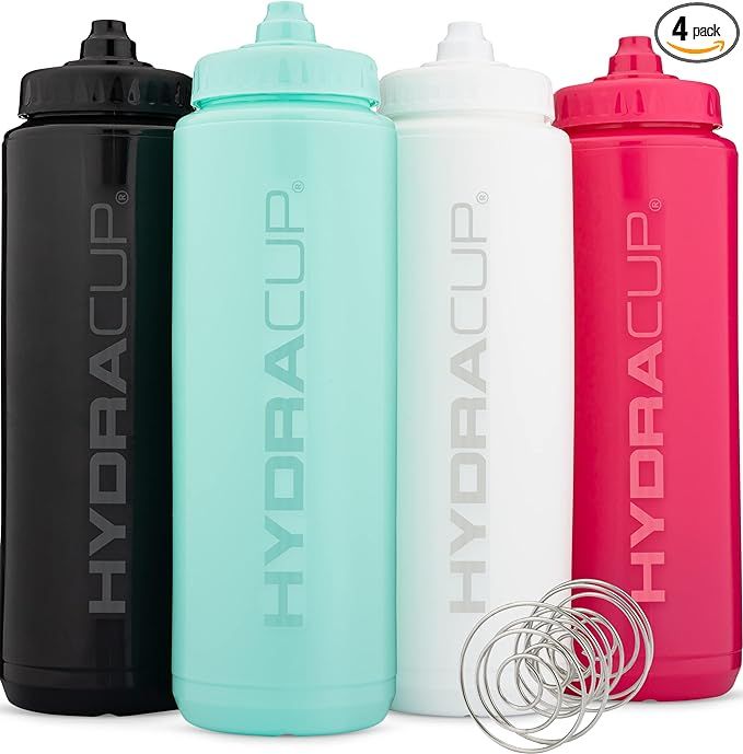 Hydra Cup [4 PACK] - 32oz Squeeze Water Bottles, Monochromatic Color Scheme Set, Use as Shaker Cu... | Amazon (US)
