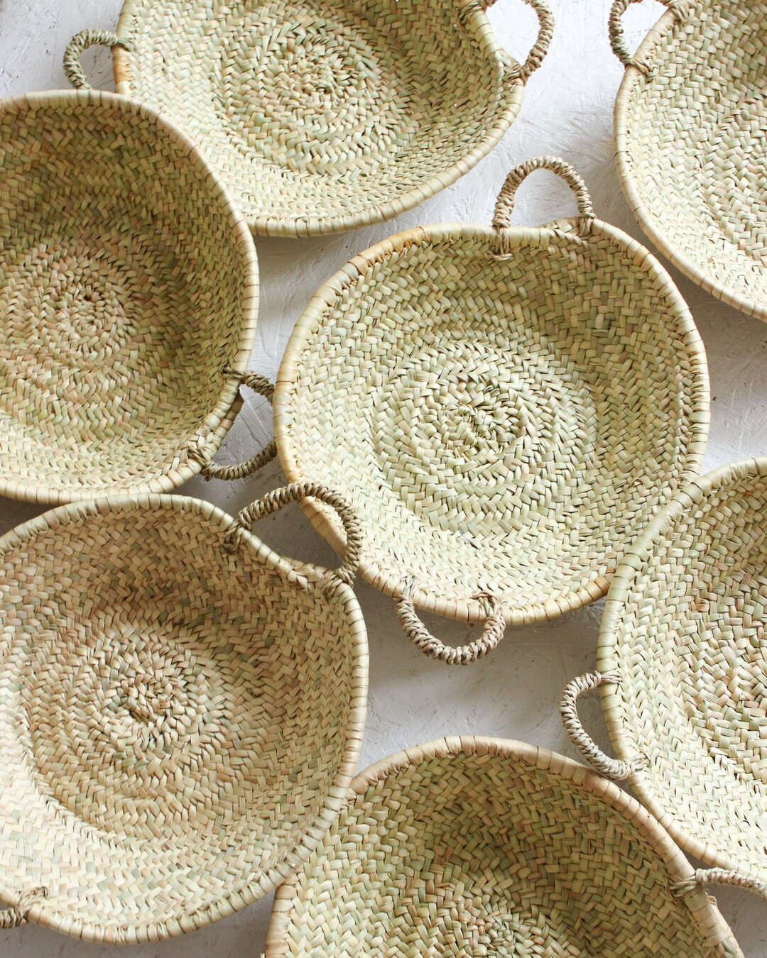 Handwoven Moroccan Palm Leaf Tray, Medium Palm Tray, Moroccan Basket, Palm Basket, Mediterranean ... | Etsy (US)