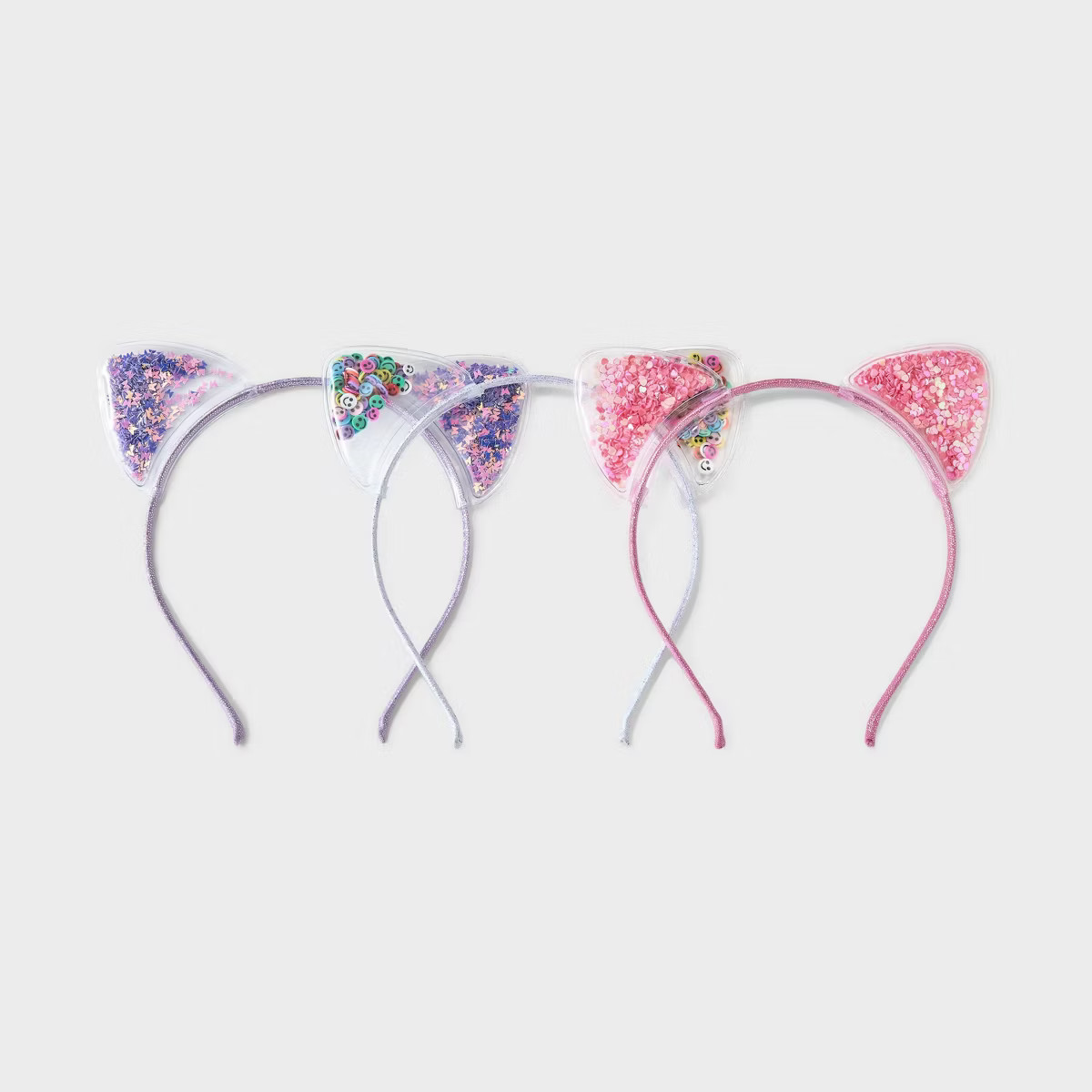 Girls' 3pk Shaker Cat Ears Headband - Cat & Jack™: Fashion Hair Accessories, Solid Pattern, All... | Target