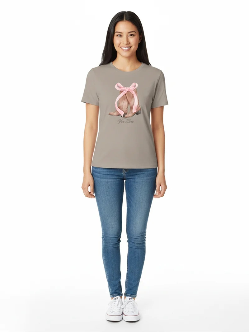 Yee Haw Boots Bow Women's Graphic Everyday Tee with Short Sleeves, Sizes XXS-XXL | Walmart (US)