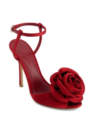 110mm satin rose-embellished sandals | Farfetch Global