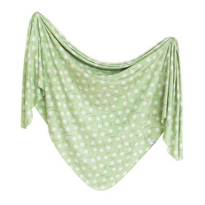 Copper Pearl Knit Swaddle Blanket - Bogey: Sports Pattern, Rayon & Spandex, 46" x 46" | Target
