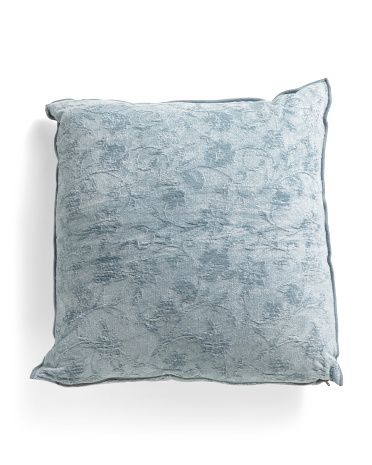 20x20 Floral Embroidered Chenille Pillow | TJ Maxx