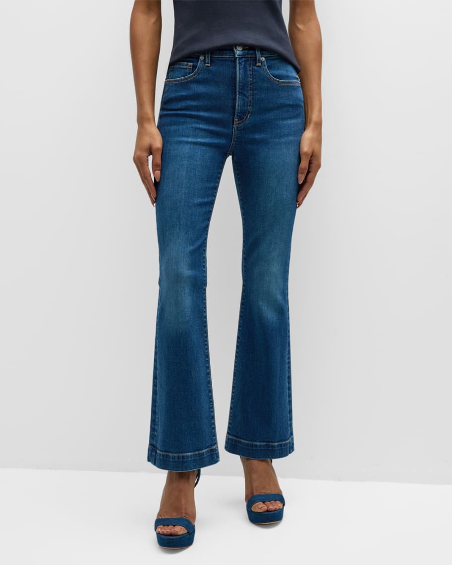 Veronica Beard Carson Ankle Flare Jeans | Neiman Marcus