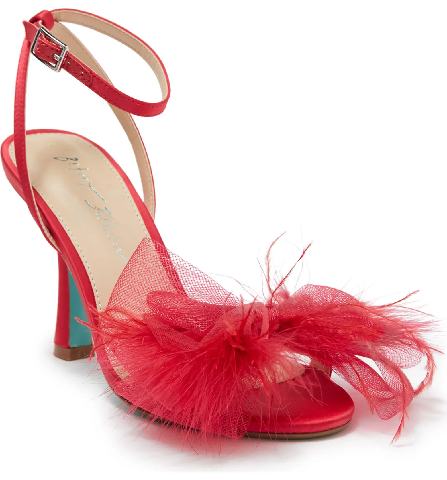 BETSEY JOHNSON Lylla Maribou Heeled Sandal | Nordstromrack | Nordstrom Rack