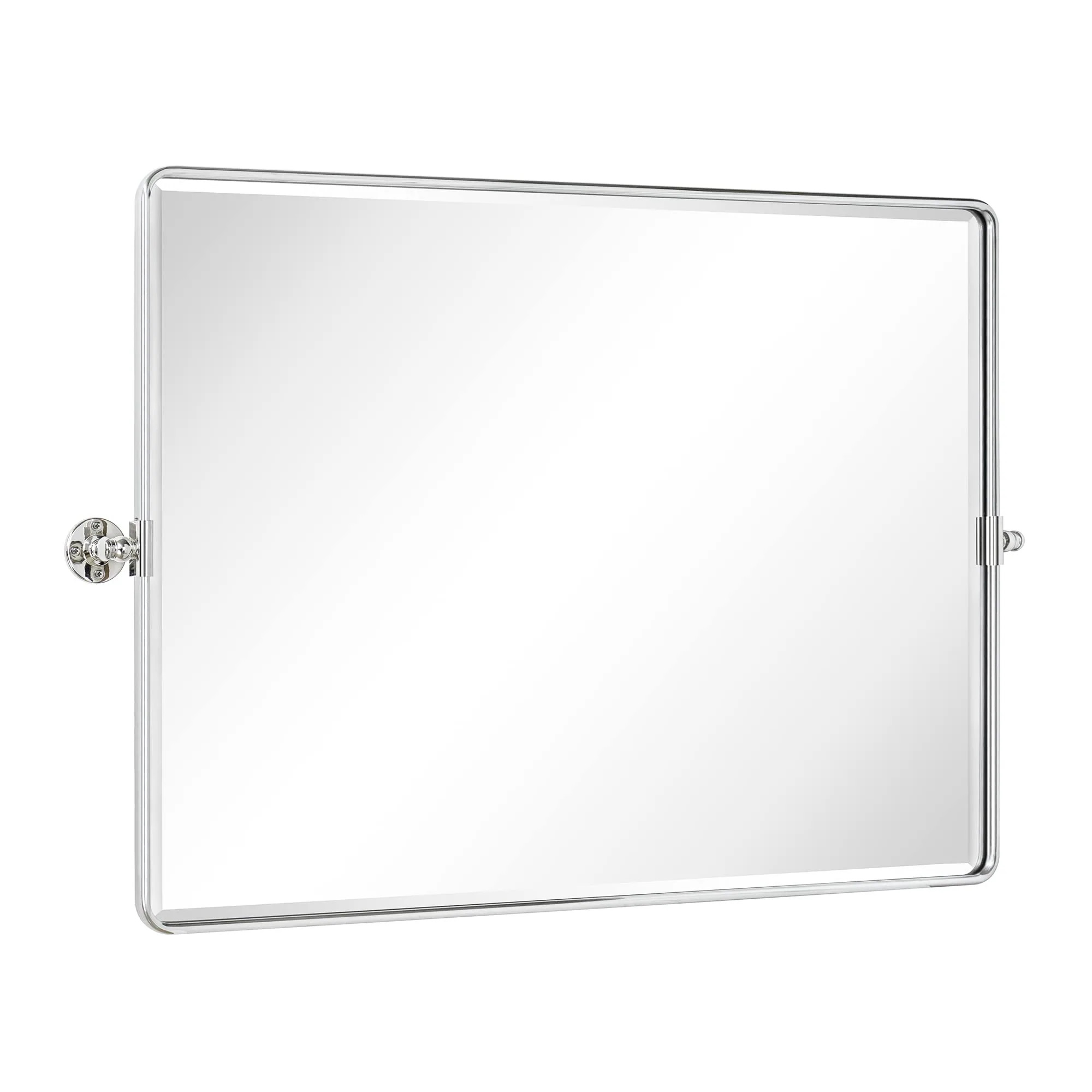 TEHOME 40-in x 30-in Beveled Rectangle Tilting Bathroom Vanity Mirror ( Chrome ) Stainless Steel | GC-00458 | Lowe's
