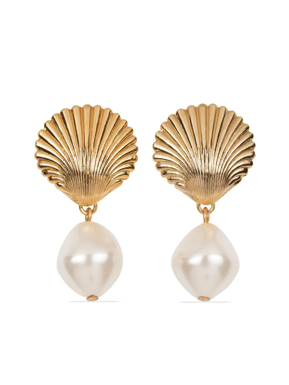 Alana shell baroque-pearl earrings | Farfetch Global