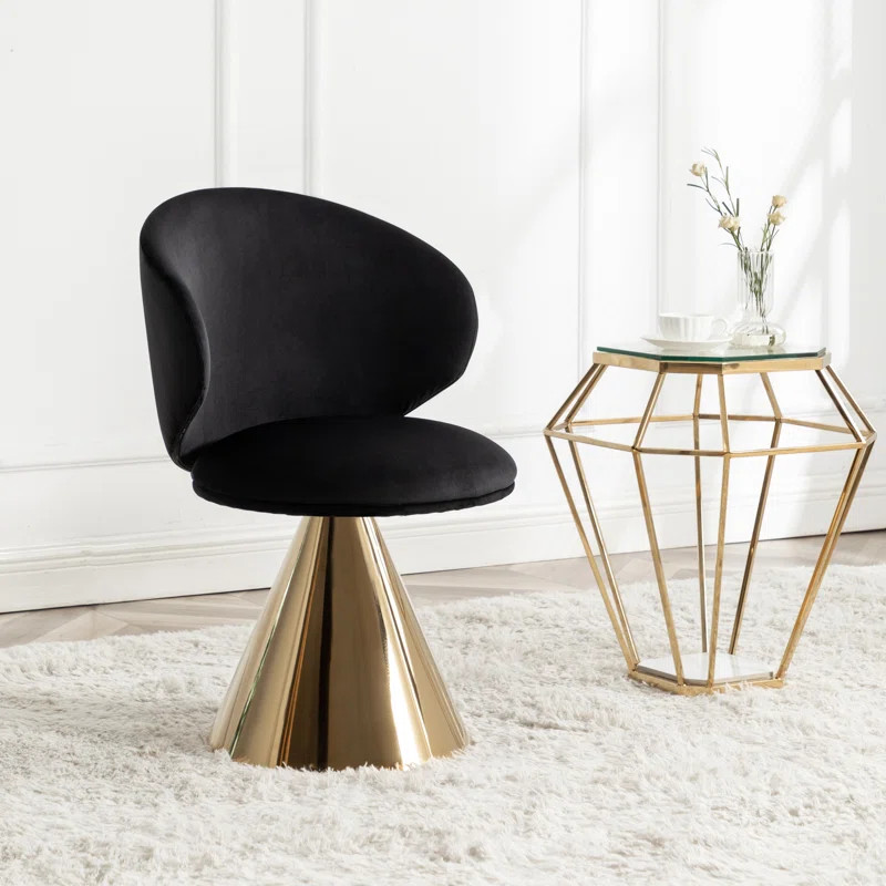 Hardwick 21.65'' Wide Velvet Swivel Side Chair | Wayfair North America