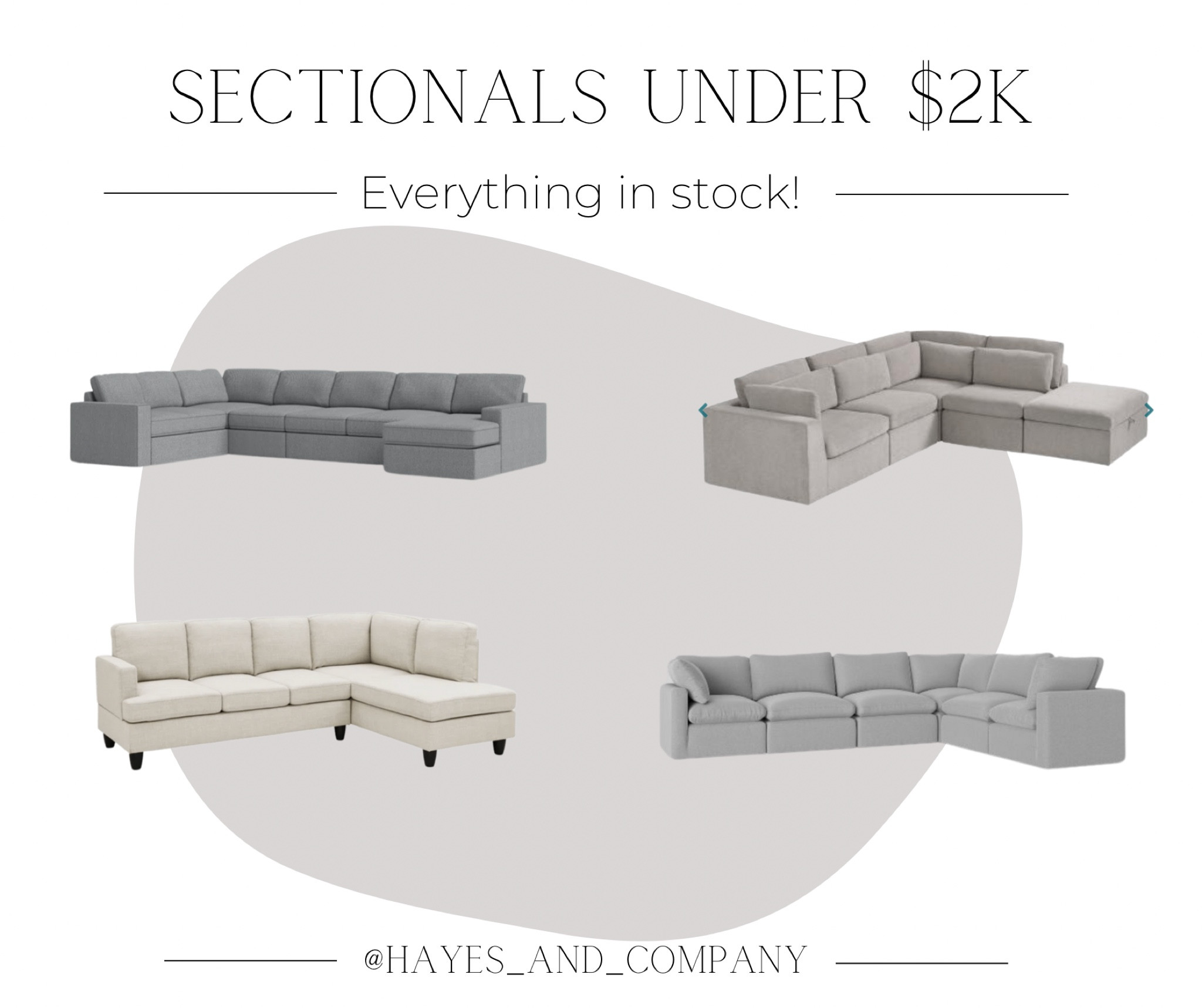 Sectionals under $2000 are here!  
All of these sectionals are currently in stock, and amazing value for the price.

#LTKsalealert #LTKhome