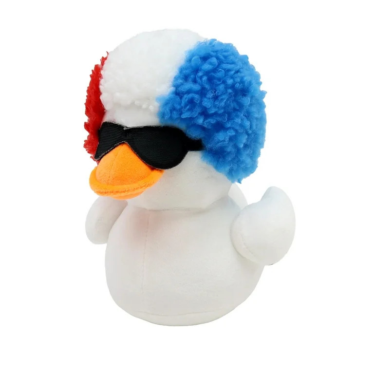 Summer 8 inch Quackerz Duck Plush Toy with Red, White and Blue Wig and Sunglasses , Way to Celebr... | Walmart (US)