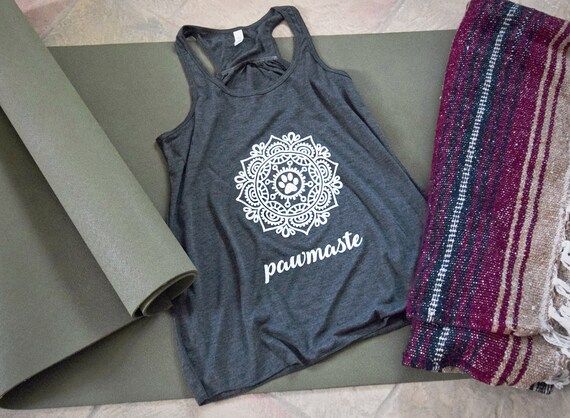 Namaste Yoga Shirt, "Pawmaste", Yoga Tank Top, Leisure Wear, Animal Lover Gift | Etsy (US)