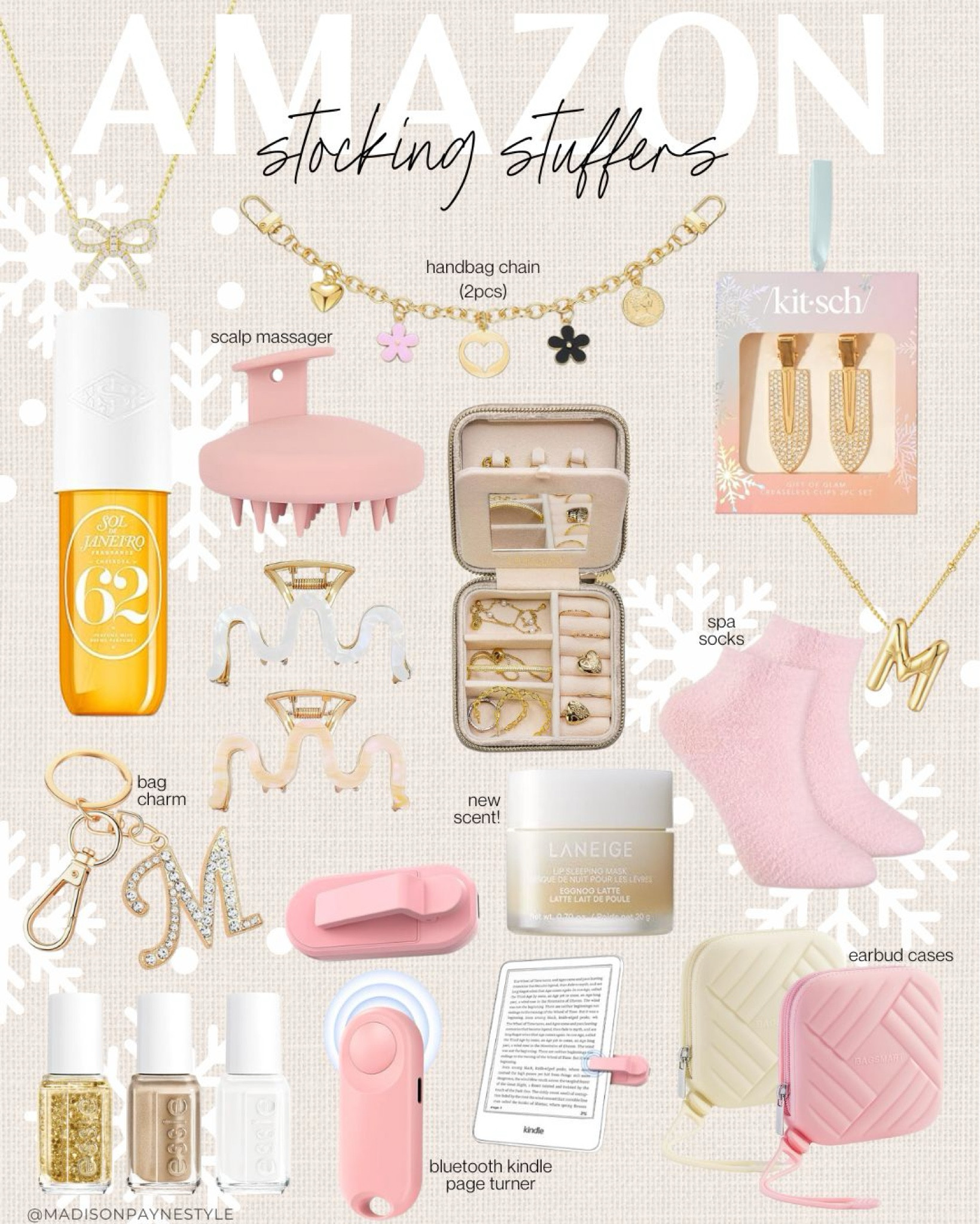 Amazon Stocking Stuffers for Her 🎁 shopping for a girly girl? Any of these items would make the perfect stocking stuffer for her on a budget 

Stocking stuffers, gift guide, Amazon stocking stuffers, Amazon gift guide, stocking stuffers gift guide, Amazon, Madison Payne 

#LTKSeasonal #LTKHoliday #LTKGiftGuide