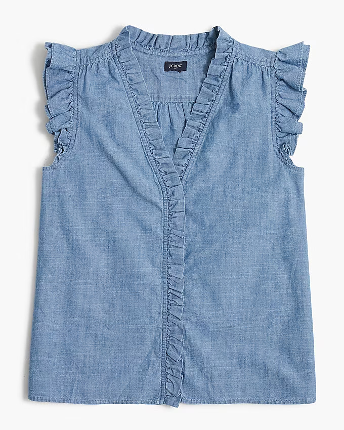 Sleeveless ruffle top | J.Crew Factory