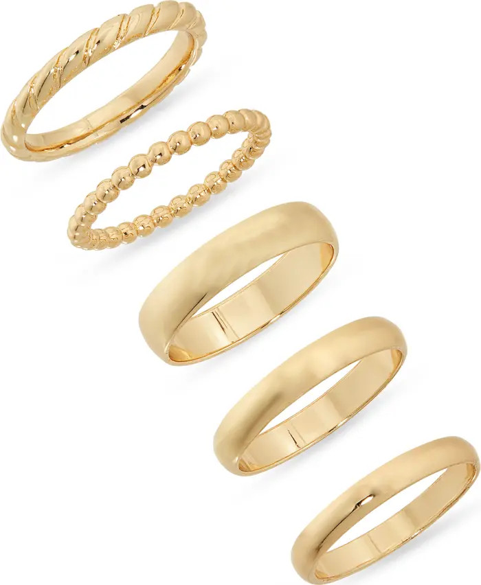 Nordstrom Set of 5 Assorted Stacking Rings | Nordstrom | Nordstrom