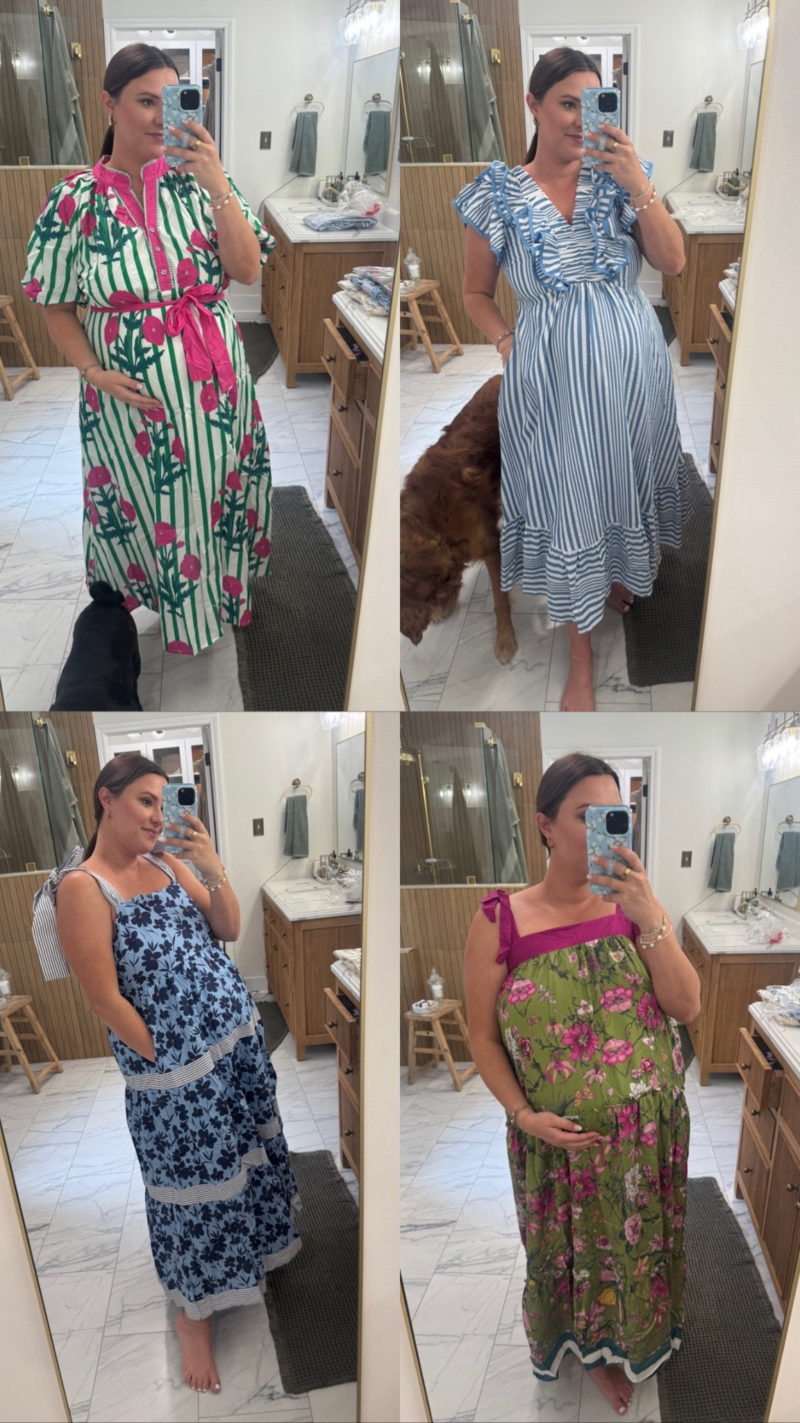 Spring maxis I’m LOVING! I’m in L and XL in these and I’m 5’9"

#LTKWorkwear #LTKBump #LTKgrwm