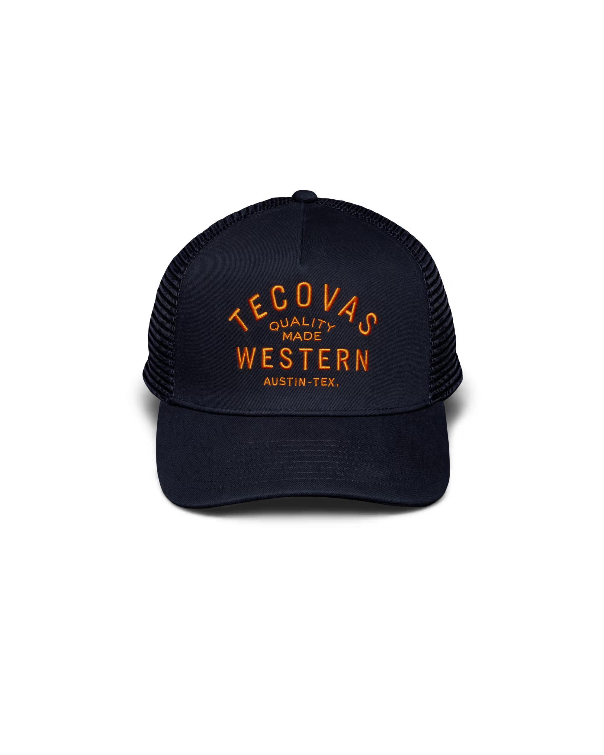 Quality Made Trucker Hat - Black/Orange | Tecovas | Tecovas