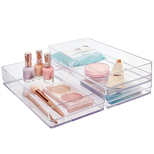 STORi Clear Plastic Drawer Organizers 12" x 6" x 2" | Set of 3 | Amazon (US)