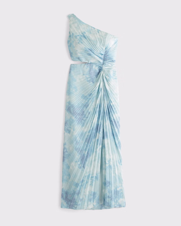 Women's The A&F Giselle Pleated One-Shoulder Cutout Maxi Dress | Women's Dresses & Jumpsuits | Ab... | Abercrombie & Fitch (US)