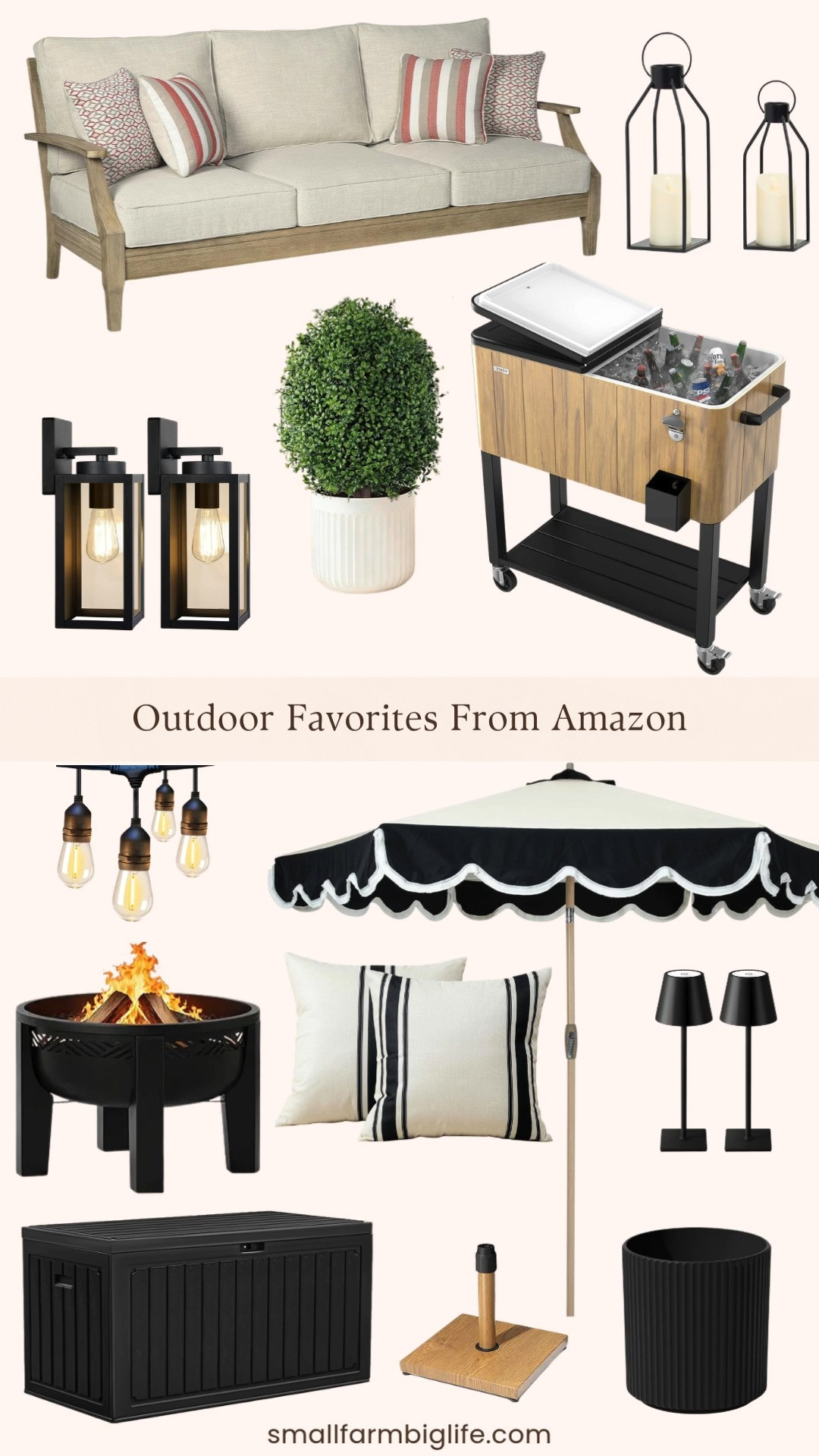 Outdoor living season is here and I rounded up all my favorite patio and backyard finds from Amazon! From string lights and a wood burning fire pit to a gorgeous scalloped fringe umbrella and a rolling ice chest, these are the pieces that make your outdoor space feel like an extension of your home. So many beautiful black and natural wood tones that give such a classic, put together look. Linking everything below! 

 #LTKSeasonal #LTKHome