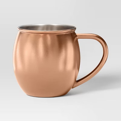 18.6oz Stainless Steel Moscow Mule Mug Copper Finish - Threshold™: Hand Wash, Cold Beverages | Target