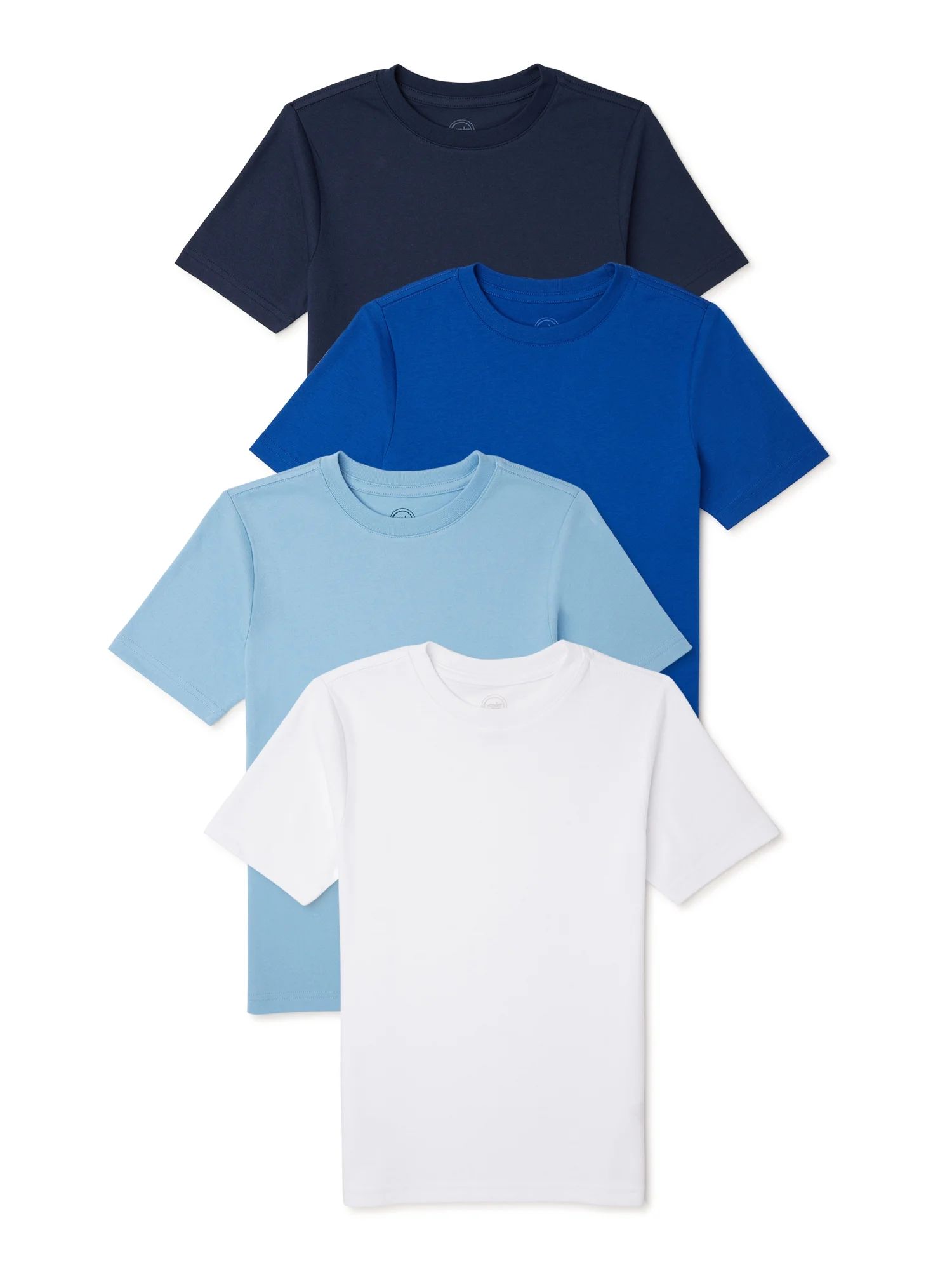Wonder Nation Boys Short Sleeve Crewneck T-Shirt, Sizes 4-18 & Husky, 4 pack | Walmart (US)