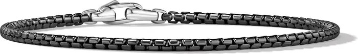 David Yurman Men's Box Chain Bracelet with Stainless Steel and Sterling Silver, 2.7mm | Nordstrom | Nordstrom