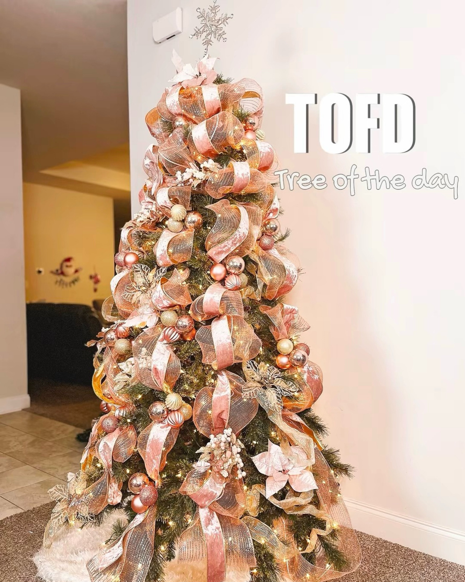 One of my trees! I love how this rose gold vision came to life! #pinkchristmas 

#LTKHoliday #LTKHome