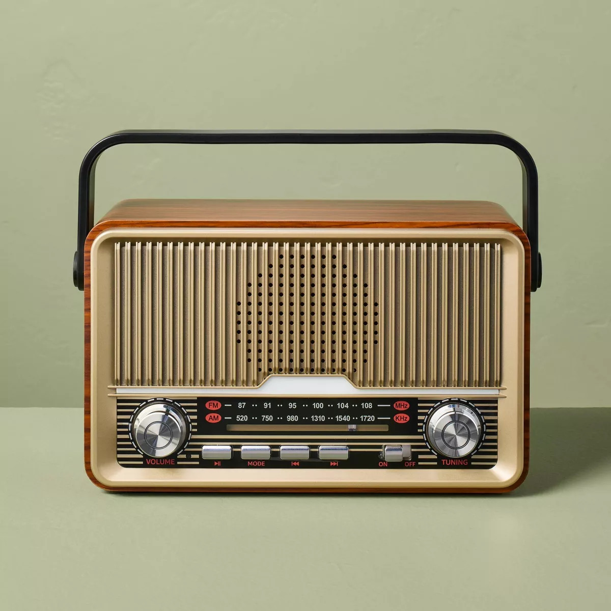 Vintage Wood Finish AM/FM Radio and Bluetooth Speaker - Hearth & Hand™ with Magnolia | Target