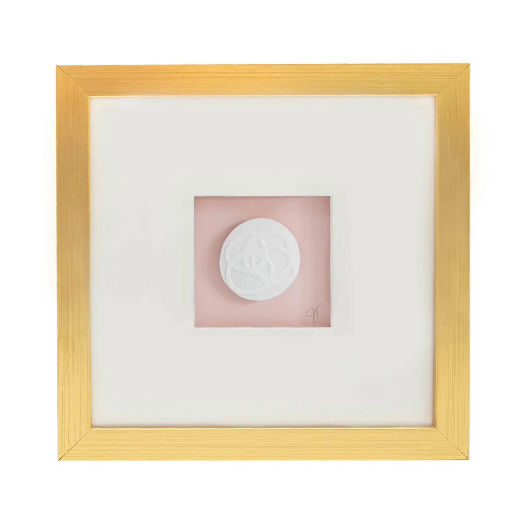 Black Jack Intaglio -pink - 6 circle (pre-order) | Jenn Thatcher Art