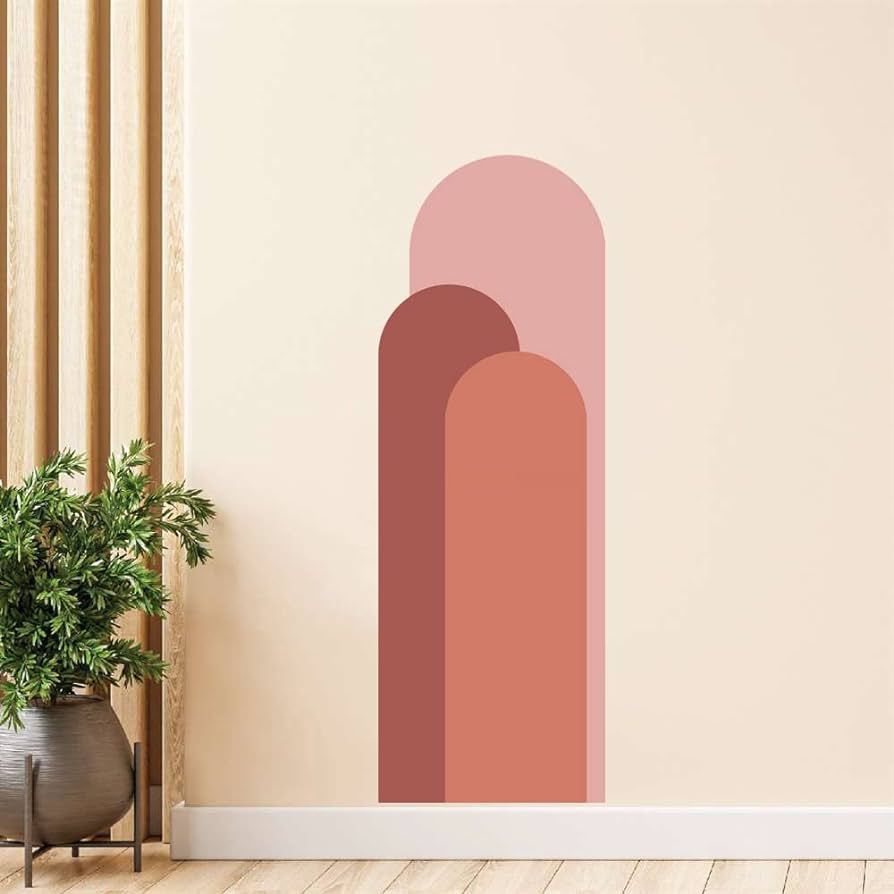 Amazon.com: Laoyello Large Boho Arch Wall Decal Wallpaper Rainbow Decals for Girl Room Nursery Wa... | Amazon (US)