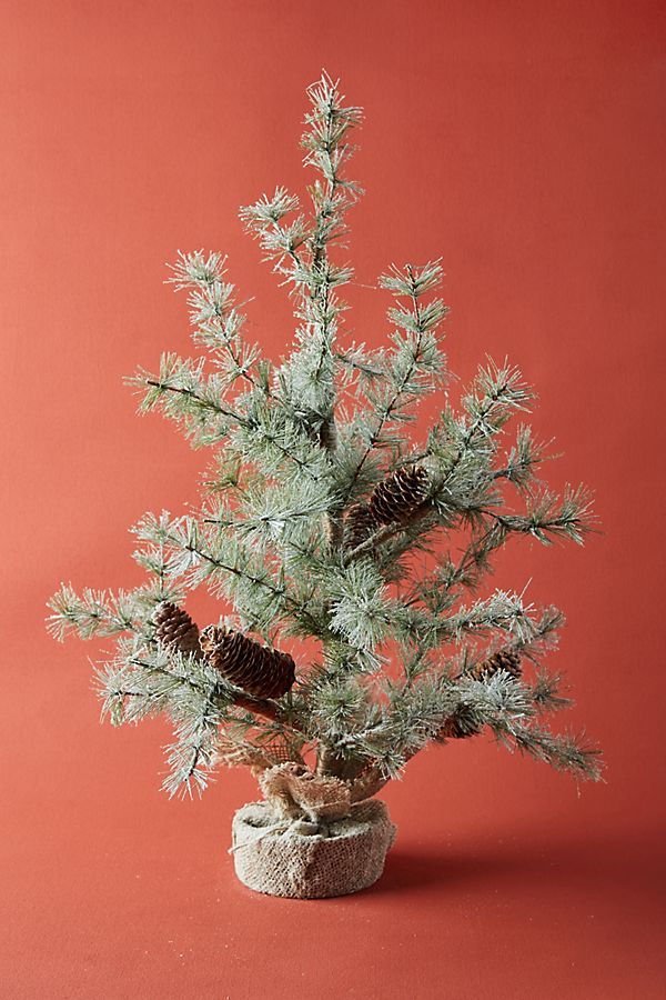 Glittered Pine Cone Faux Tree | Anthropologie (US)