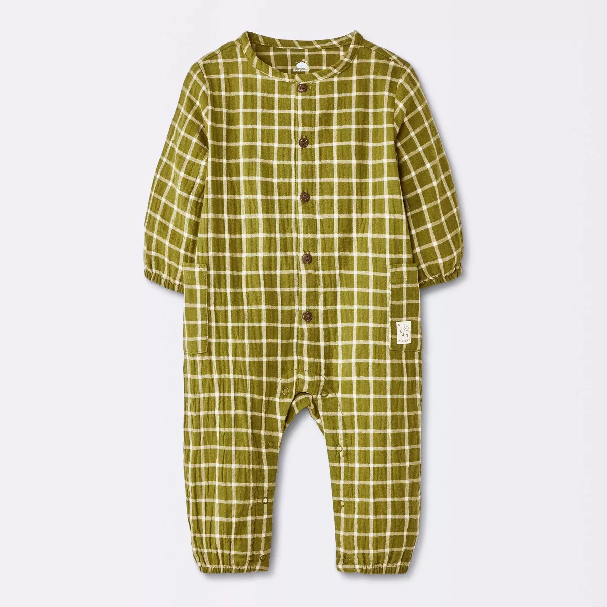 Baby Boys' Plaid Jumpsuit - Cloud Island™ Green Newborn | Target