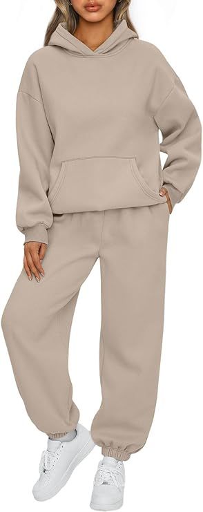 AUTOMET Womens 2 Piece Outfits Lounge Hoodie Sweatsuit Sets Oversized Sweatshirt Baggy Fall Fashi... | Amazon (US)