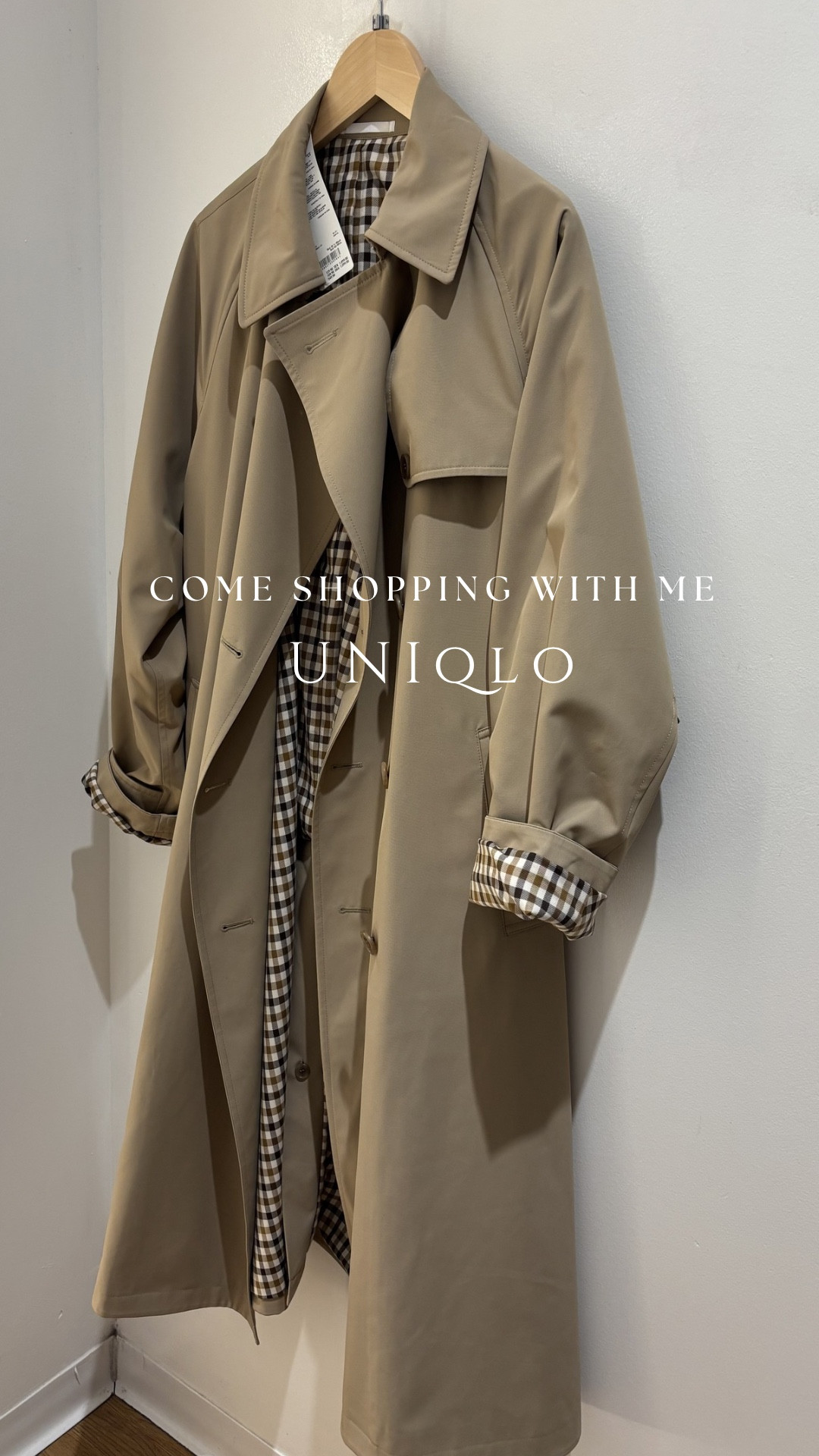 Coming shopping with me to Uniqlo 

Wearing a Medium in the trench 
27 in the jeans 31 inch inseam
(They run generously normally a 28 I d say if jeans run TTS)
Wearing a large in both t-shirts (for ref I am a Size 12 in tops 34E) 