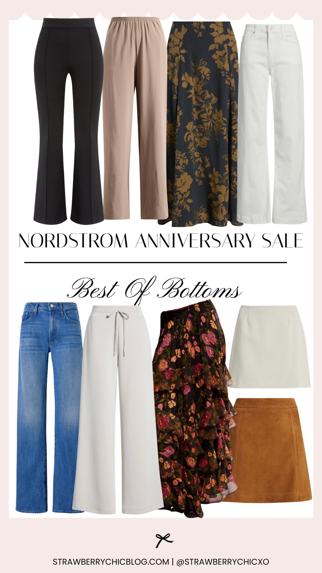 My favorite bottoms on sale in the Nordstrom anniversary sale starting this week! I’m excited to refresh my denim after being pregnant last year. Also jumped for joy when I saw the free people skirt included!! I wore this multiple times last year and it was bump friendly and great for postpartum too. If you need jeans, my top rec is anything from Mother because they have never done me wrong. Comfortable stretch and they don’t lose their shape.

#LTKSaleAlert