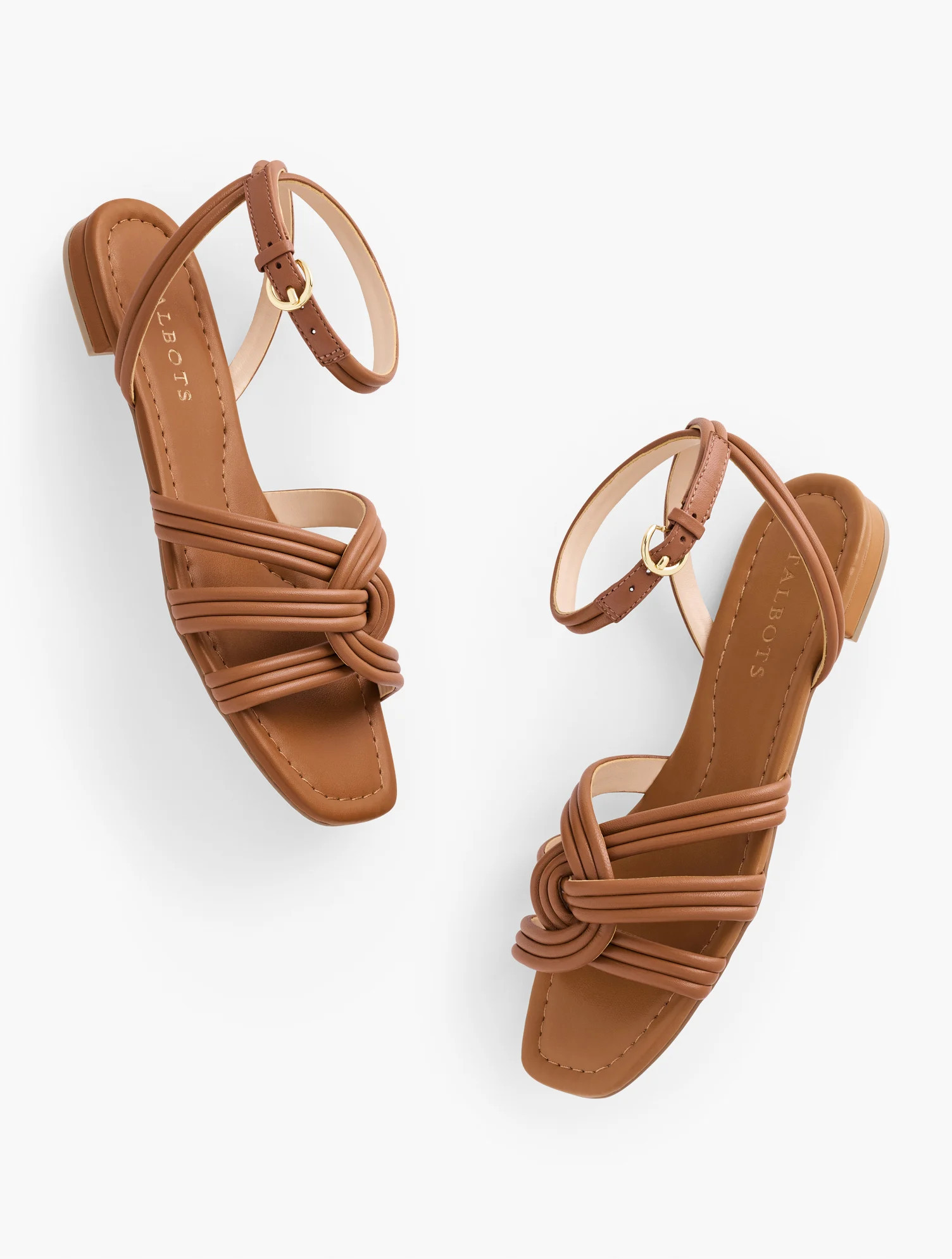 Violet Tubular Nappa Sandals - Havana Tan - 8 1/2 M Talbots | Talbots